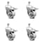 Service Caster Semi Steel Swvl TS Caster w/RB w/4" Wheel&3/8" Stem-4 Swvl w/TTL BRK, 4PK SCC-TSTTL20S415-SSR-381615-4 - alternate 1